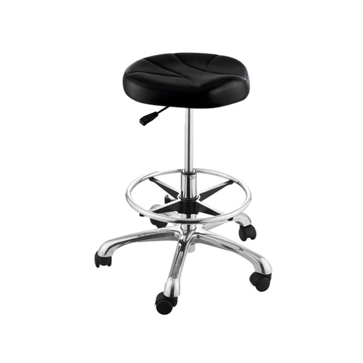 "ERATO" Hair Salon Stool with Footrest Ring