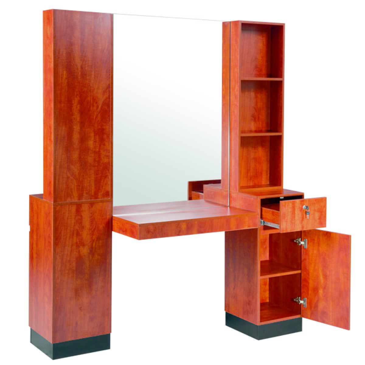 "LEROS" Double Sided Salon Station - Cherry Colour