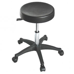 "ROCKY"  Salon Stool with Plastic Base